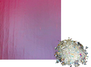 2 oz Black Cherry Dichroic Frit on Clear, Special Order Dichroic Frit