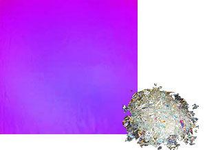 2 oz Green / Magenta Dichroic Frit on Clear, Special Order Dichroic Frit