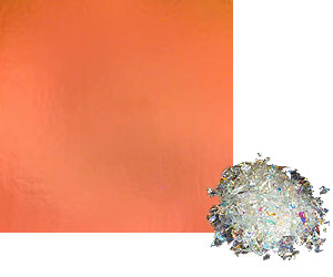 2 oz Salmon Dichroic Frit on Clear, Special Order Dichroic Frit