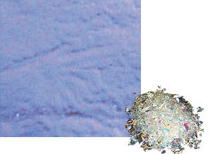 2 oz Yellow / Blue Dichroic Frit on Clear, Special Order Dichroic Frit