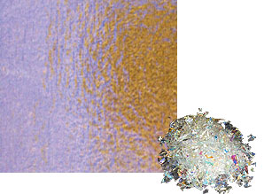 2 oz Yellow / Violet Dichroic Frit on Clear - 90 COE