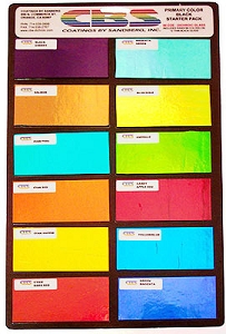 Dichroic Primary Color Starter Pack On Black - 90 COE, Special Order Dichroic Packs