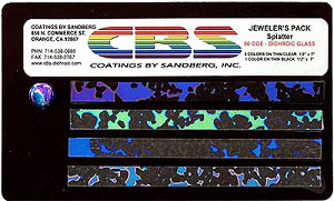 Cbs Medium Splatter Dichroic Pack - 96 Coe, Special Order Packs