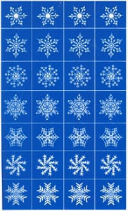 Rub N Etch Stencil - Snowflakes, Fusing Decals