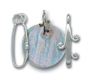 Sterling Silver Swirls Donut Bail, Necklaces, Pendants, Bails