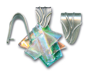 Sterling Silver Folded Prong Bail, Necklaces, Pendants, Bails
