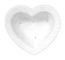 6.63 x 6 Heart Bowl, Special Order Bowl Molds