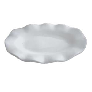 15-3/4 Oval Ruffled Plate, Special Order Large Round Plates & Platters