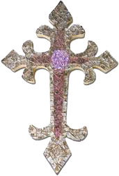 Fleur de Lis Cross Wood Plaque, Wood Shapes