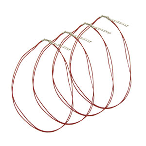 18 Red Linen Necklace - 4 Pack, Necklaces, Pendants, Bails
