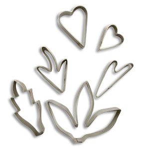 Hearts and Leaves Cutters Set, Tools