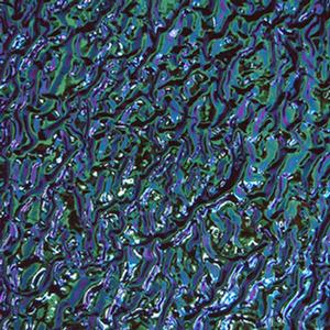 Dichroic Aqua on Black Ripple - 4 x 4, CBS 4x4 on Ripple