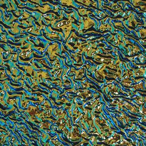 Dichroic Blue / Gold on Black Ripple - 4 x 4, CBS 4x4 on Ripple