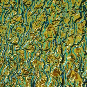 Dichroic Cyan / Copper on Black Ripple - 4 x 4, CBS 4x4 on Ripple