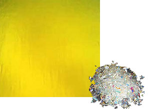 2 oz Blue / Gold Dichroic Frit On Clear - 90 COE