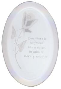 Sister Verse Engraved Bevel, Clear Oval Bevels