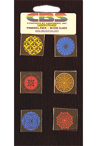 6 Large Dichroic Laser Pinwheels - 96 Coe, Special Order Packs