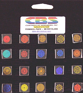 20 Small Laser Dichroic Pinwheels - 96 Coe, Special Order Packs