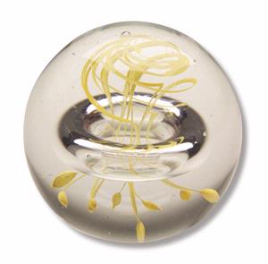 3-1/4 Gold Swirl Paperweight, Gift Items