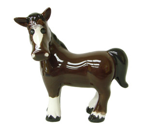 4-1/2 x 4-1/4 Bisque Horse, Bisque Ware