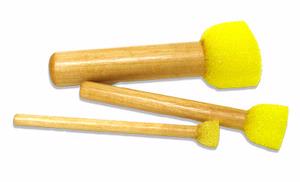 Round Sponges with Handles - 3 Pack, Ceramic Supplies
