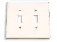 Bisque Double Light Switch Cover, Bisque Ware