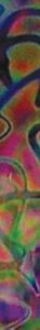 Dichroic Strip - Corkscrew on Thin Black (90 COE), Strips