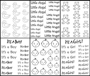 Line Art Baby Set - 6 Pack, Ceramic Supplies