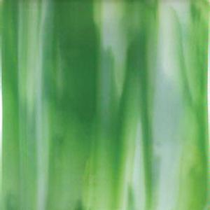 Uroboros Fern Green on White Streaky - 96 COE, Crystal Opals & Streakies - 96
