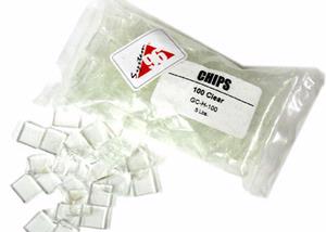 System 96 Clear 1/2 Square Chips, Squares
