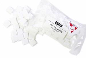 System 96 White Opal 1/2 Square Chips, Squares