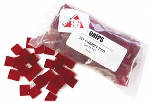 System 96 Cherry Red 1/2 Square Chips, Squares