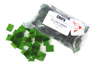 System 96 Light Green 1/2 Square Chips, Squares