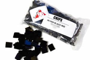 System 96 Black Iridized 1/2 Square Chips, Squares