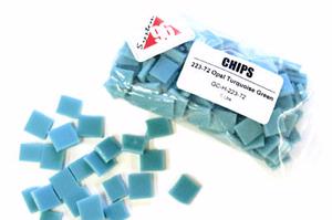 System 96 Turquoise Opal 1/2 Square Chips, Squares