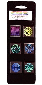 6 Large Dichroic Celtic Pinwheels - 96 Coe, Special Order Packs