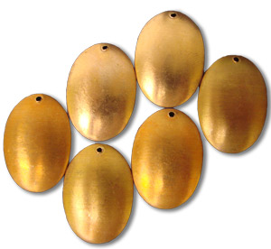 Domed Oval Copper Shape - 6 Pack, Necklaces, Pendants, Bails