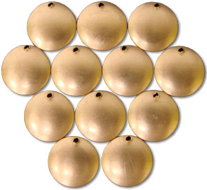 1/4 Domed Copper Circle - 12 Pack, Necklaces, Pendants, Bails