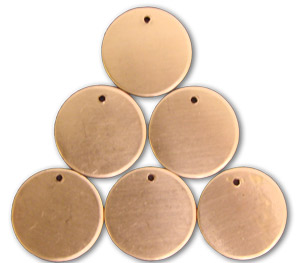 3/4 Flat Copper Circle - 6 Pack, Necklaces, Pendants, Bails