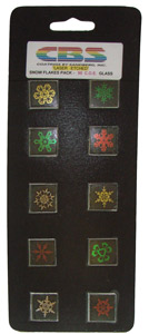 10 Medium Dichroic Snowflakes - 96 COE, 96 COE Dichroic Sale