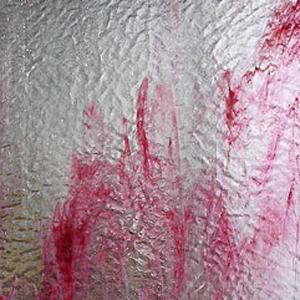 24 x 36 Youghiogheny Ice White and Pink Ripple Stipple, Special Order Stipple Glass