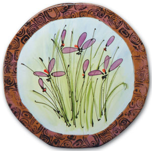 11 Iris Platter, Pre-Screened Bisque Designs
