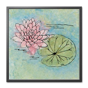 6 Monet Water Lily Tile, Pre-Screened Bisque Designs