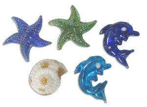 Beach Glass Gems Assortment, Nuggets & Gems