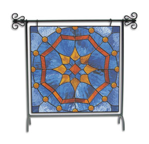 Medium Wrought Iron Hanging Panel Stand, Display Stands