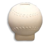 4-1/2 Bisque Baseball Bank