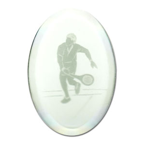 Male Tennis Player Engraved Bevel, Special Order Other Bevels