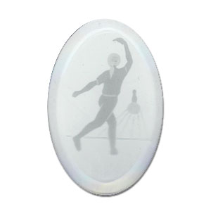 Woman Bowler Engraved Bevel, Special Order Other Bevels