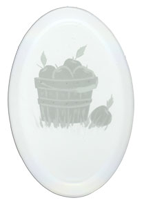 Apples Engraved Bevel, Special Order Floral Bevels