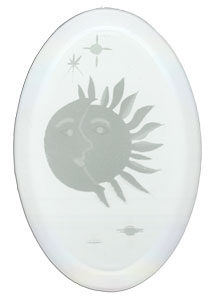 Sun and Moon Engraved Bevel, Special Order Other Bevels